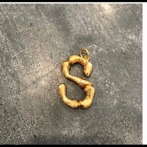 ISO Céline Letter S Alphabet Pendent